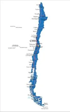 Chile map Stock Illustration