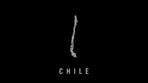 Chile map scribble animation on black background Stock Footage 329052587