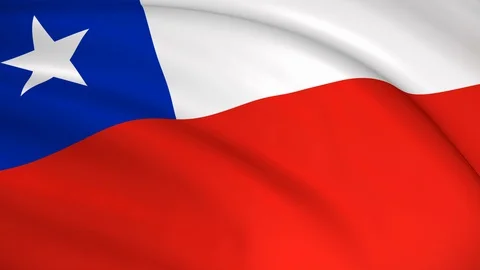 Chile National Flag Stock Footage 128181676