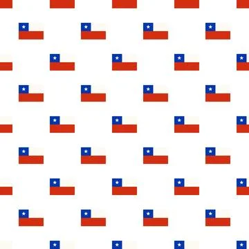 Chile national flag seamless repeating pattern background Illustrazione stock