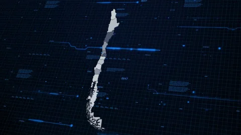 Chile network map 動画素材 87977769