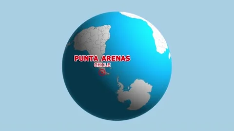 CHILE PUNTA ARENAS ZOOM IN FROM SPACE Stock Footage 177464600