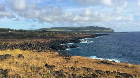 Chile - Rapa Nui / Easter Island - #29 - Coast View Stock Footage 160006343