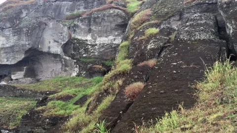 Chile - Rapa Nui / Easter Island - #66 - Rano Raraku / Unfinished Moai 库存影片 160006460