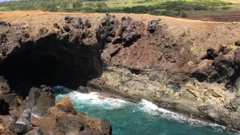 Chile - Rapa Nui / Easter Island - #8 - Ana Kai Tanaka / Cave Stock Footage 160006736