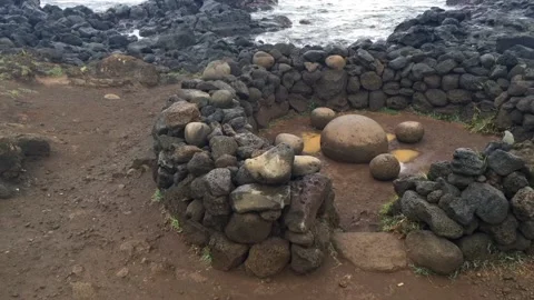 Chile - Rapa Nui / Easter Island - #75 - Te pito o te Henua Stock Footage 160006755