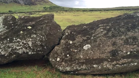 Chile - Rapa Nui / Easter Island - #57 - Fallen Moai / Rano Raraku 库存影片 160007688
