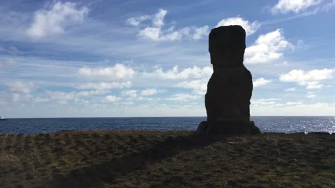 Chile - Rapa Nui / Easter Island - #25 - Moai / Coast Stock Footage 160007940