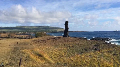 Chile - Rapa Nui / Easter Island - #27 - Moai / Coast Stock Footage 160008089