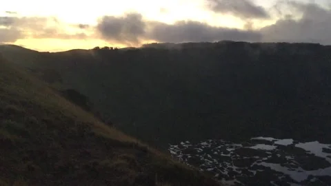Chile - Rapa Nui / Easter Island - #30 - Rano Kao / Kau / Volcano Stock Footage 160008142
