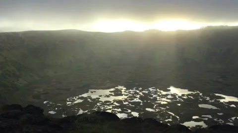 Chile - Rapa Nui / Easter Island - #36 - Rano Kao / Kau / Volcano Stock Footage 160008264