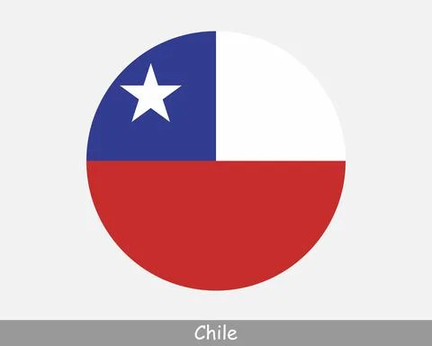 Chile Round Flag Stock Illustration