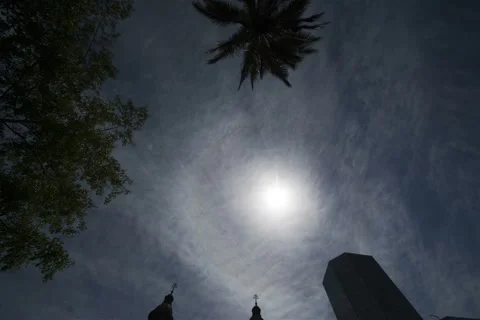 Chile Santiago church tilt Stock Footage