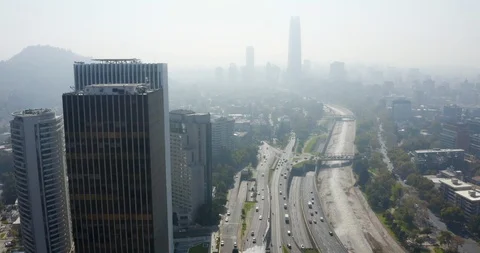 Chile - Santiago - Skyscraper Flyby 1 Stock Footage 108585437