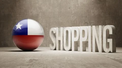 Chile. Shopping Concept. Stock Illustration