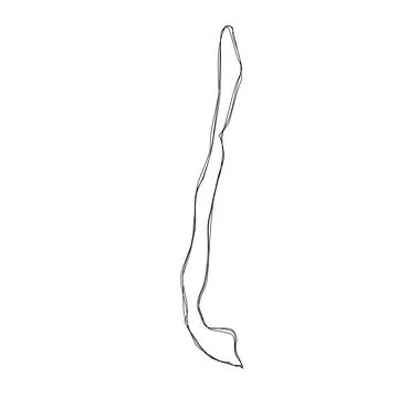 Chile simplified sketch map Stock Illustration