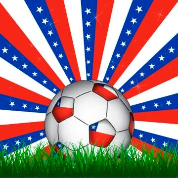 Chile soccer ball Stock Illustration