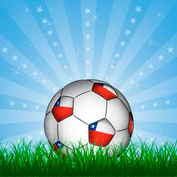 Chile soccer ball Stock Illustration
