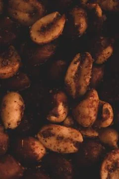 Chile Spicy Peanuts Macro close up Stock Photos