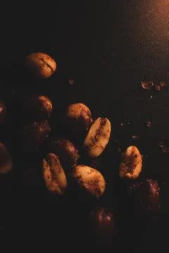 Chile Spicy Peanuts Macro close up Stock Photos