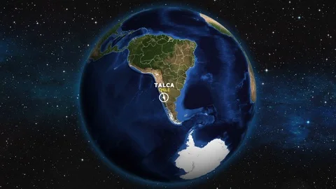 CHILE TALCA ZOOM IN FROM SPACE Stock Footage 115549899