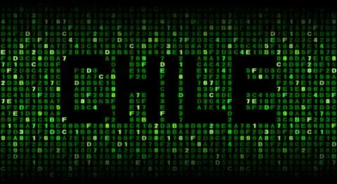 Chile text on hex code illustration Stock Illustration