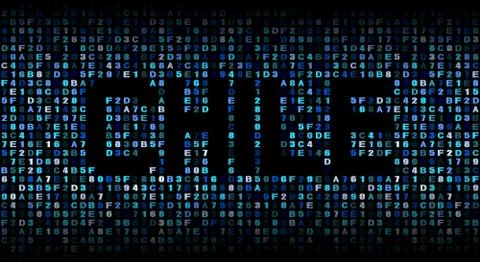 Chile text on hex code illustration Stock-Illustration