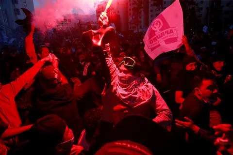Chile is on track to replace the Pinochet Constitution, Santiago - 25 Oct 2020 스톡 사진