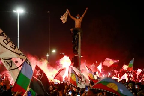 Chile is on track to replace the Pinochet Constitution, Santiago - 25 Oct 2020 스톡 사진