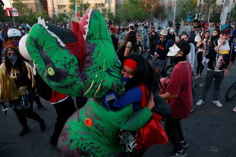 Chile is on track to replace the Pinochet Constitution, Santiago - 25 Oct 2020 스톡 사진