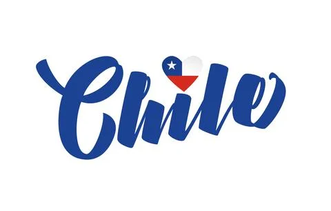 Chile typography Stock Illustration
