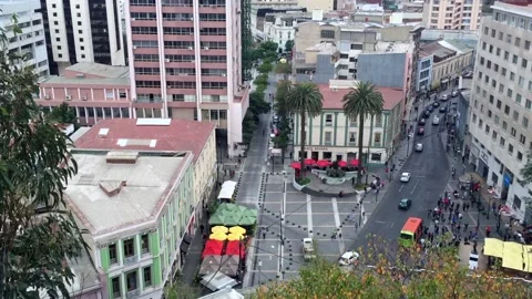 Chile - Valparaiso - #9 - Top View / Center Stockbeeldmateriaal 160009207