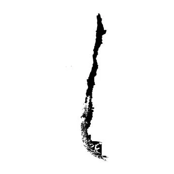 Chile vector map silhouette Stock Illustration