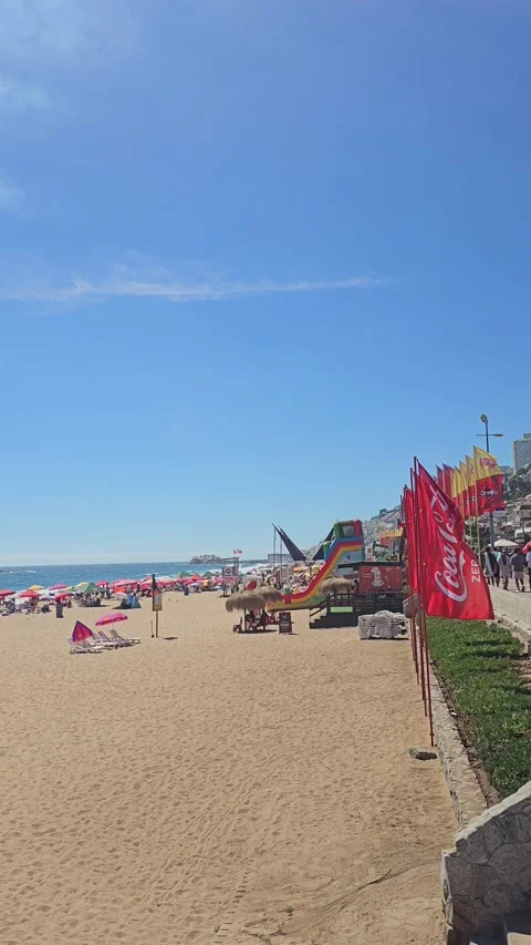 Chile, Viña del Mar – Concón, Reñaca, Coastal Walk [8K] Stock Footage 331546259