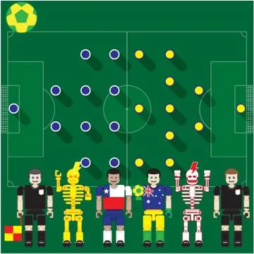 Chile vs Australia Stock Illustration
