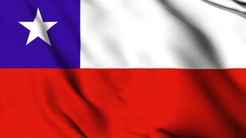 Chile waving flag 4K animation video Stock Footage 253000588