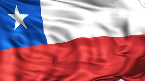 Chile Waving Flag Background Vidéo 204140272