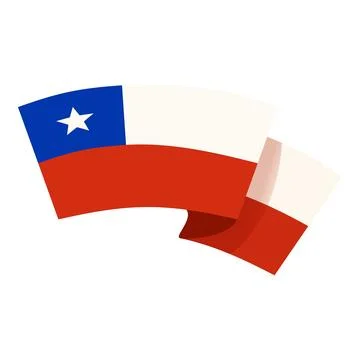 Chile wind flag icon cartoon vector. Patriotic landmark Stock Illustration