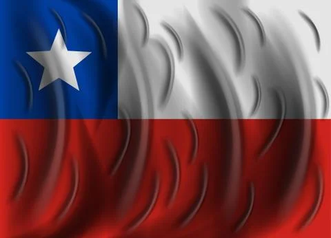 Chile wind flag 스톡 일러스트