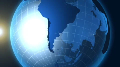 Chile. Zooming into Chile on the globe. Stock Footage 61005831