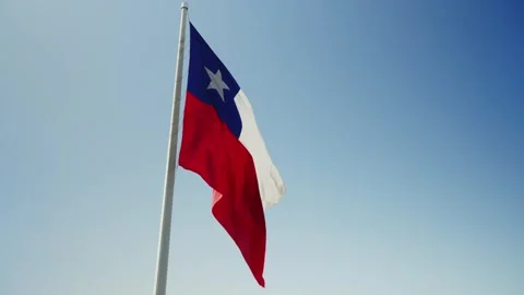 Chilean flag in Arica Stock Footage 251242283