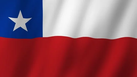 Chilean flag fluttering gracefully in the wind, captured in captivating foot Video stock 274287287