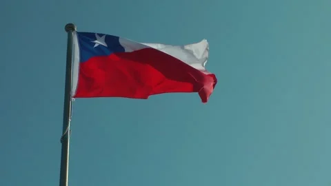 A Chilean flag is flying 動画素材 343386141