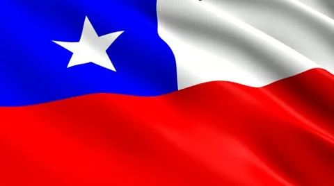Chilean flag Vídeos de archivo 10893004