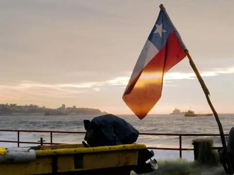 Chilean flag Stock Photos