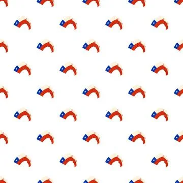 Chilean flag shrimp seafood patterned background design 스톡 일러스트