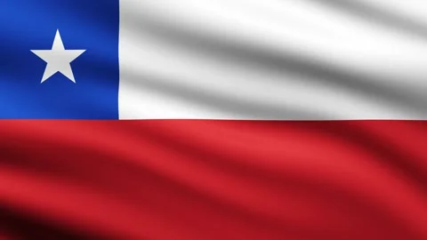 Chilean Flag Waving Animation Background Full Screen Animated Stock Footage 268917597