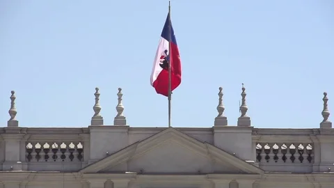 Chilean flag waving 스톡 동영상 77047432