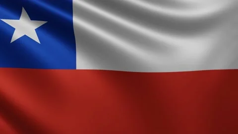 Chilean flag in the wind close-up, the national flag of Chile in 3d, in 4k Stock Footage 219556016