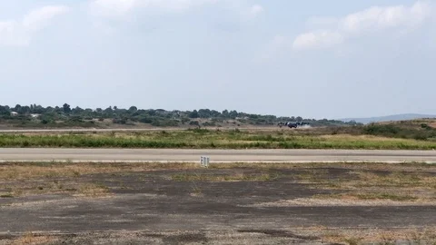 Chilean Military Cargo Plane w/ Humanitarian Aid for Venezuela Lands in Colombia Stock Footage 104046848